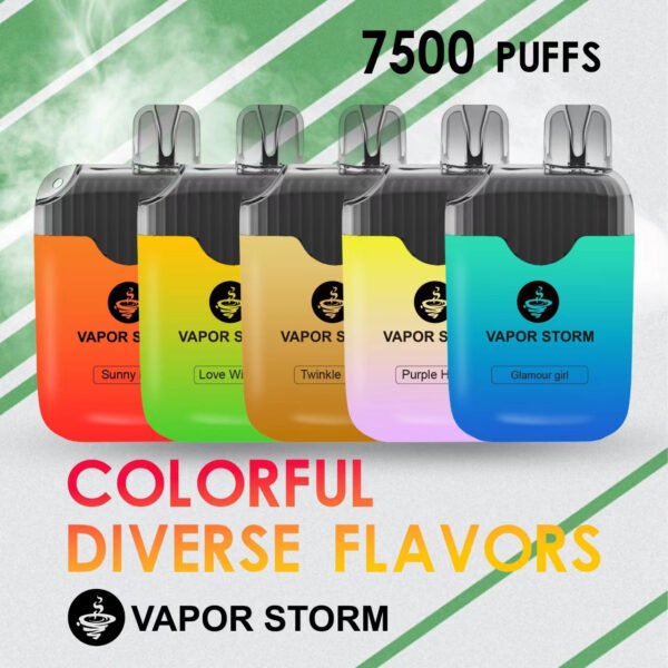 VAPOR STORM風暴拋棄式-一次性電子菸可充電7500口抛棄式美滋滋糖果屋