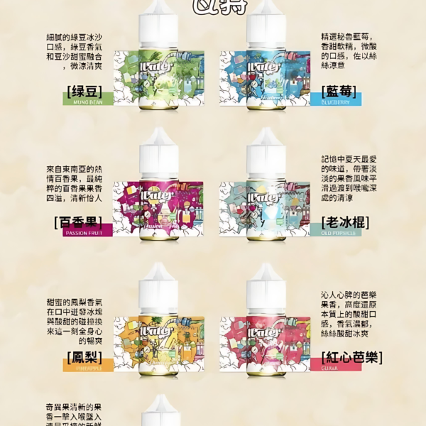 【WATER瓦特煙油美國進口】-小煙油-30ml-3.5-35mg-美滋滋糖果屋