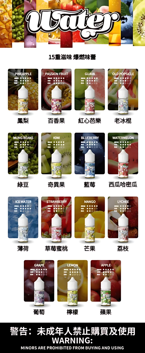 【WATER美國進口瓦特煙油】小煙油 30ml/3.5%｜美滋滋糖果屋