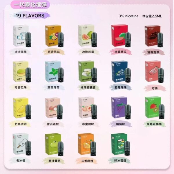 DIYA叮啞煙彈-全新設計霧化彈三顆盒裝通用RELX與SP2S一代主機美滋滋糖果屋