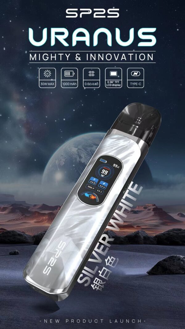 【SP2S 天王星注油主機套裝】LCD 彩色顯示屏｜附贈 2 顆空倉｜高功率多檔調節｜美滋滋糖果屋