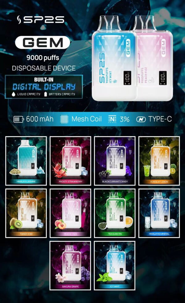 【SP2S 思博瑞抛棄式】-大容量拋棄式- SP2S 9000 puffs 拋棄式｜美滋滋糖果屋