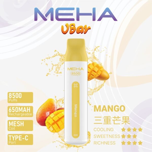 【MEHA魅嗨8500口拋棄式】 一次性8500口puffs電子煙/新款魅嗨小白條電子煙｜美滋滋糖果屋