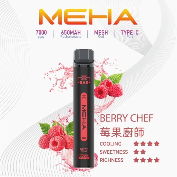 【魅嗨MEHA X BAR小黑條 7000口】一次性電子煙｜原廠正品｜大容量一次性拋棄式｜16種口味｜美滋滋糖果屋