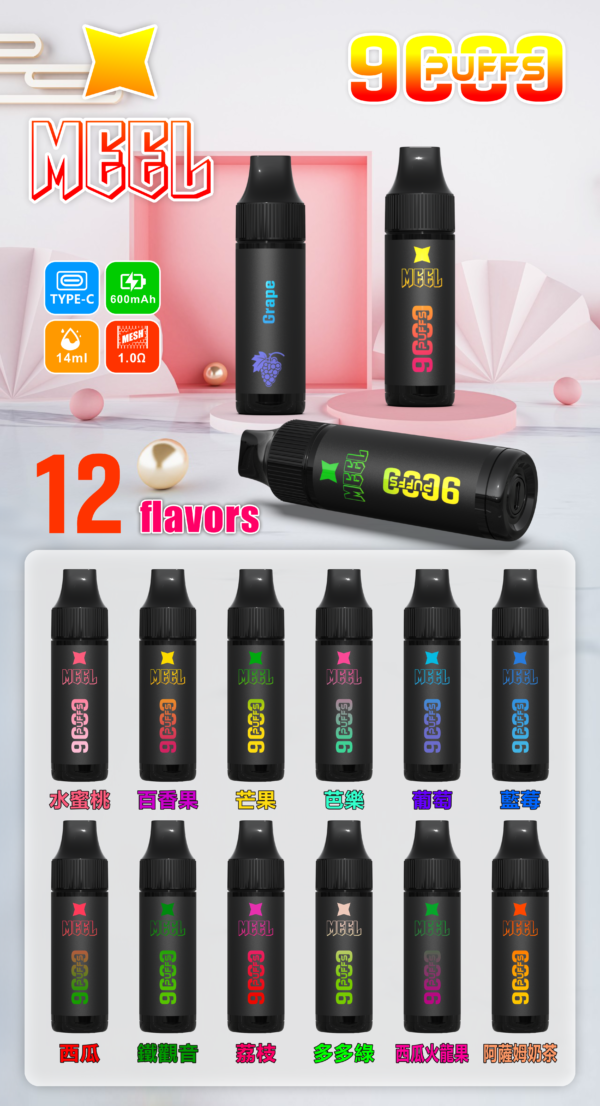 Meel 9000口拋棄式-新款puffs電子煙9種口味美滋滋糖果屋