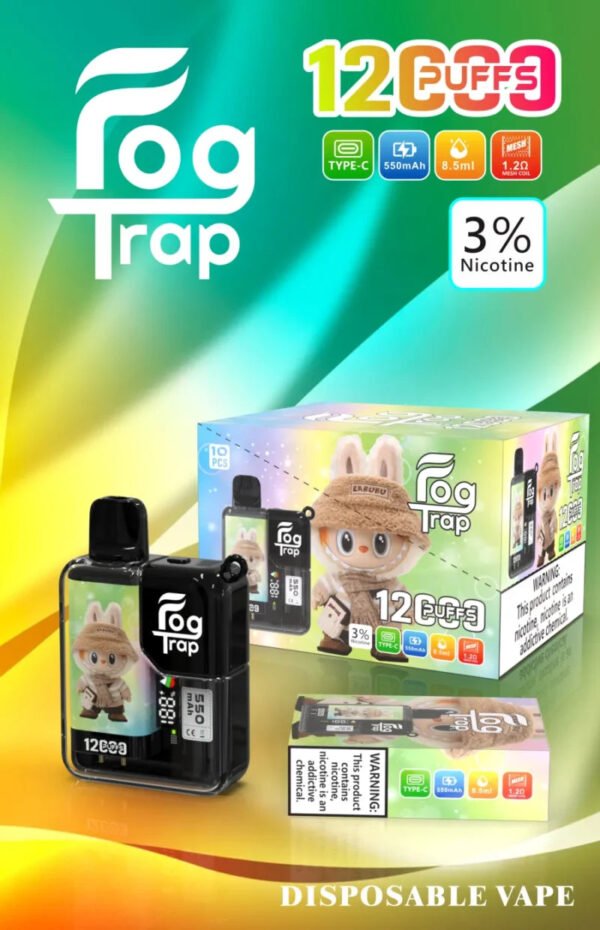 【Fog Trap 拉布布・蠟筆小新】聯名款系列12000口大容量拋棄式電子煙 | 10 款口味 8.5ml｜美滋滋糖果屋
