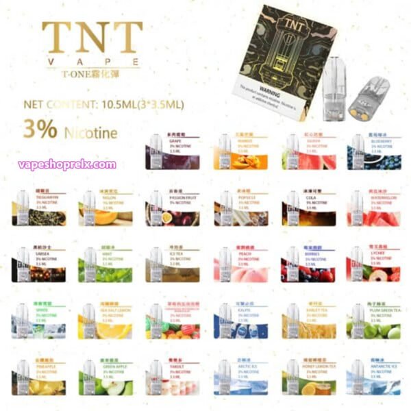 【TNT煙彈 】4ml/一盒三顆 超大容量/一代電子霧化彈 通用sp2,relx,ilia等一代煙桿｜美滋滋糖果屋